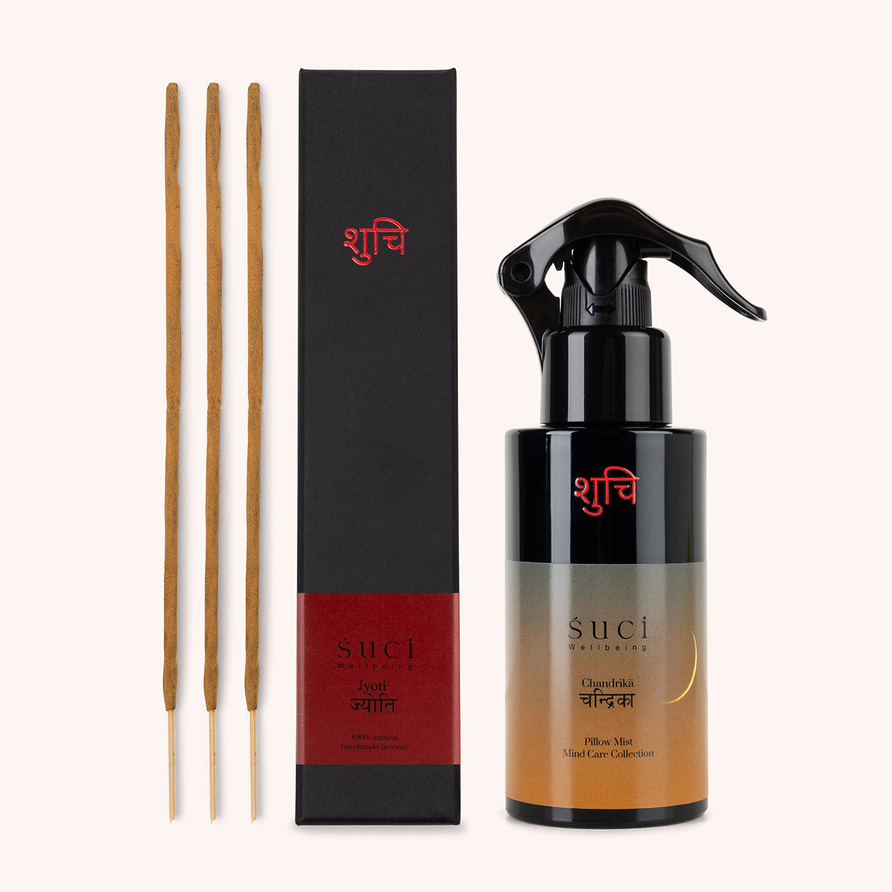 Mind Care Gift Set - Jyoti Incense & Chandrikā Pillow Mist